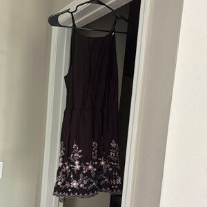 Black Floral Embroidered Dress